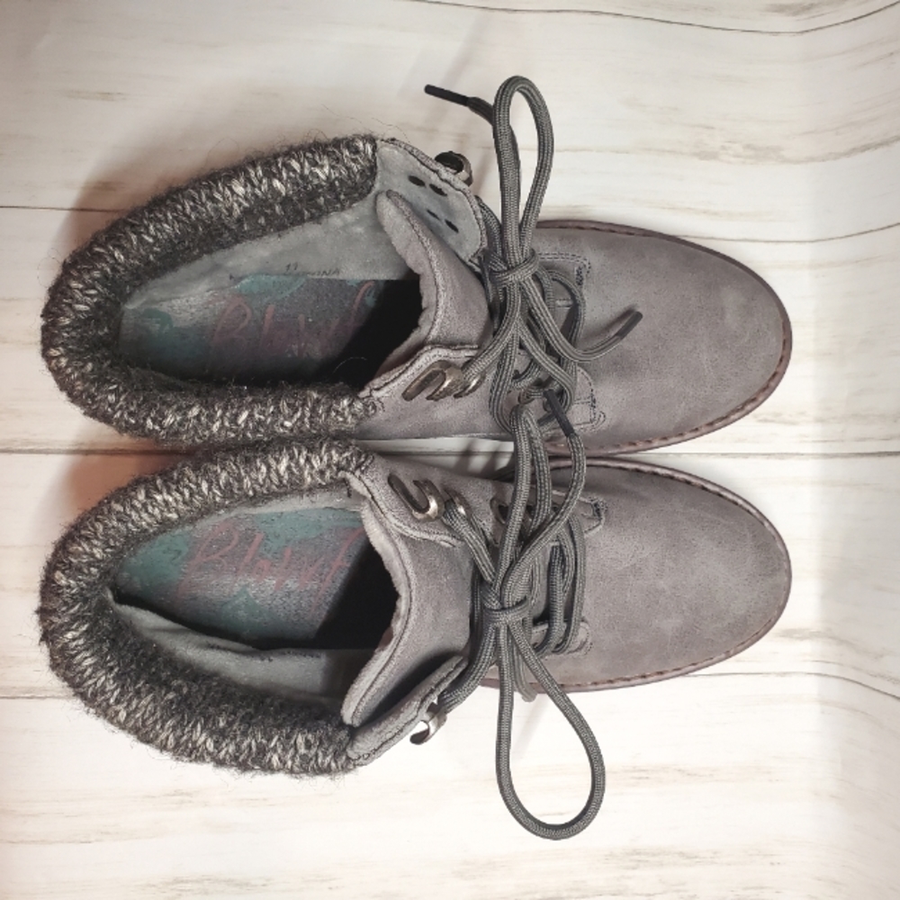 Gray Grey Blowfish Malibu comet ankle boots size 11 - Picture 7 of 9
